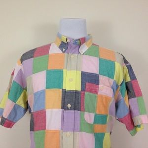 Pastel Colored Patchwork Oxford Shirt